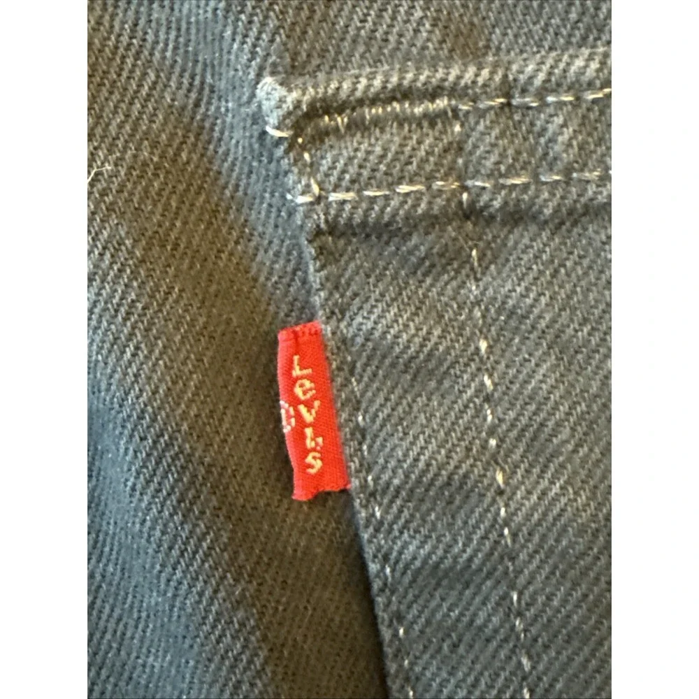 Levis Original 501 Straight Leg Button Fly Men's 38x30 Charcoal